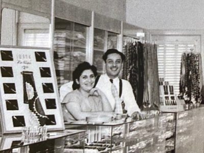 IMG_5044 parents Couple posing in their vintage shop.